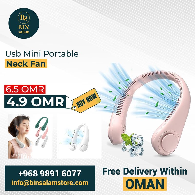 Usb mini portable neck fan