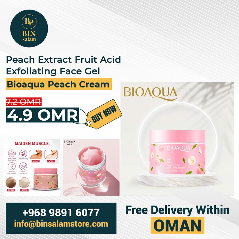 Peach extract food acid exfoliating face gel Bioaqua peach cream